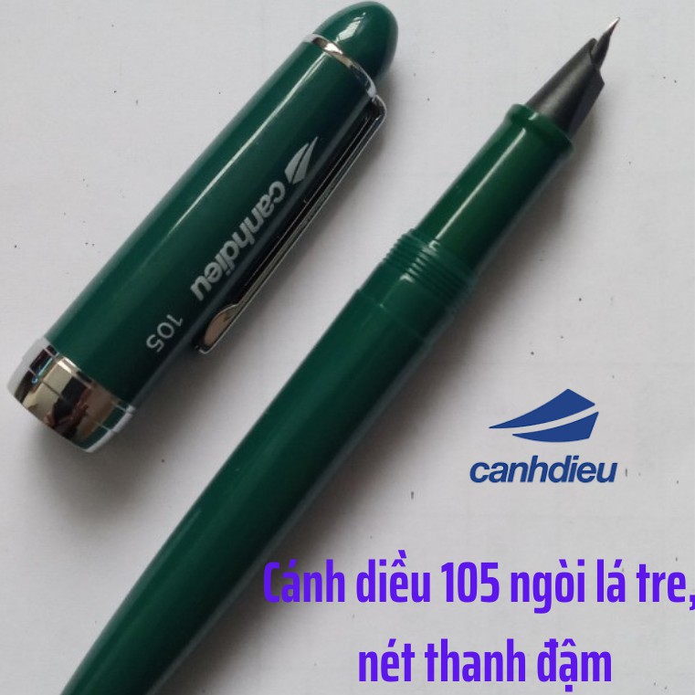 Bút máy ngòi lá tre , bút cánh diều 105 luyện viết chữ đẹp dành cho học sinh tiểu học