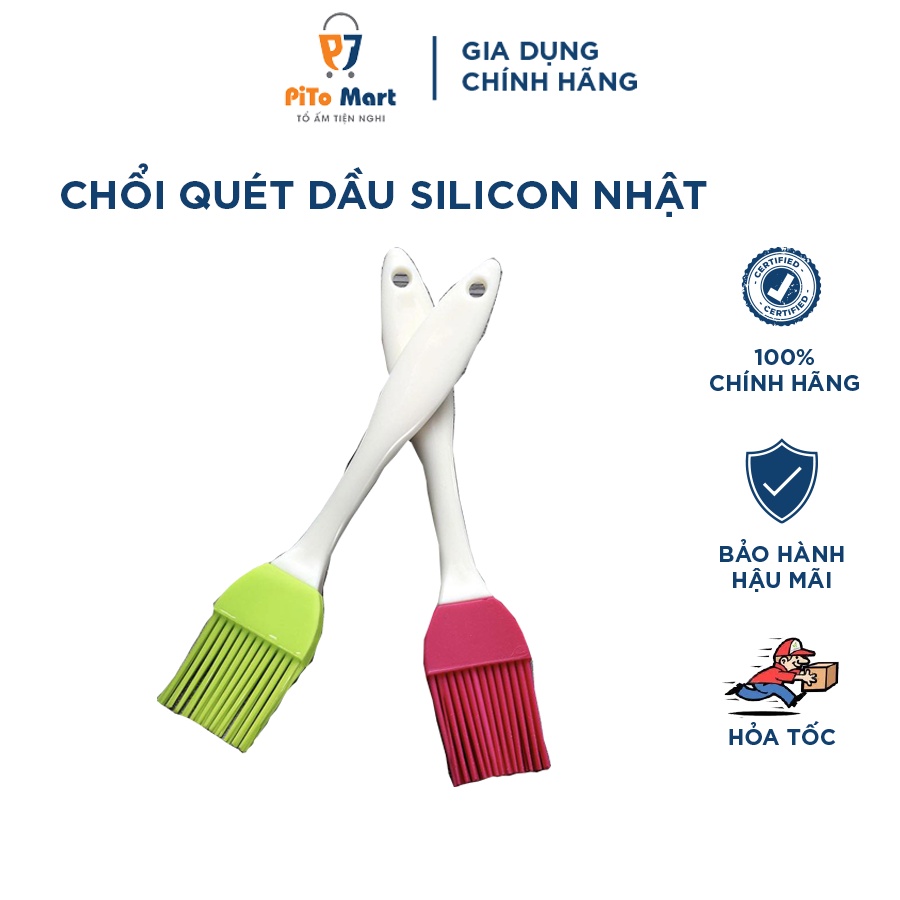 Chổi quét dầu ăn, Cọ phết dầu mỡ, nước sốt Silicon Nhật 18cm