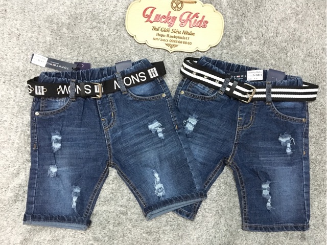 Quần short jean thun co giãn cao cấp