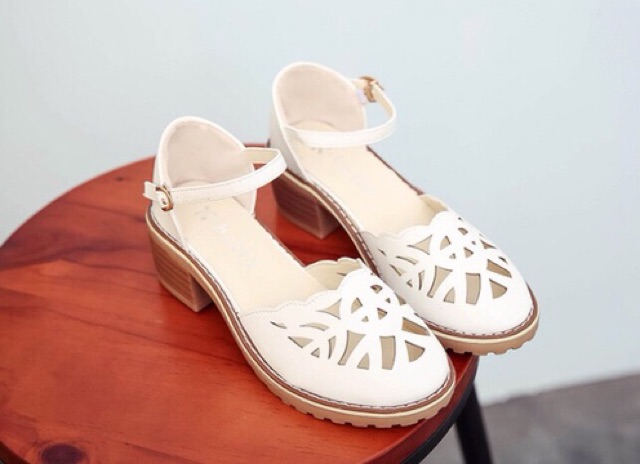 Sandal phong cách Nhật mùa hè ulzzang vintage kiểu retro giày dép nữ oxford cao gót sinh viên du lịch lenvintage