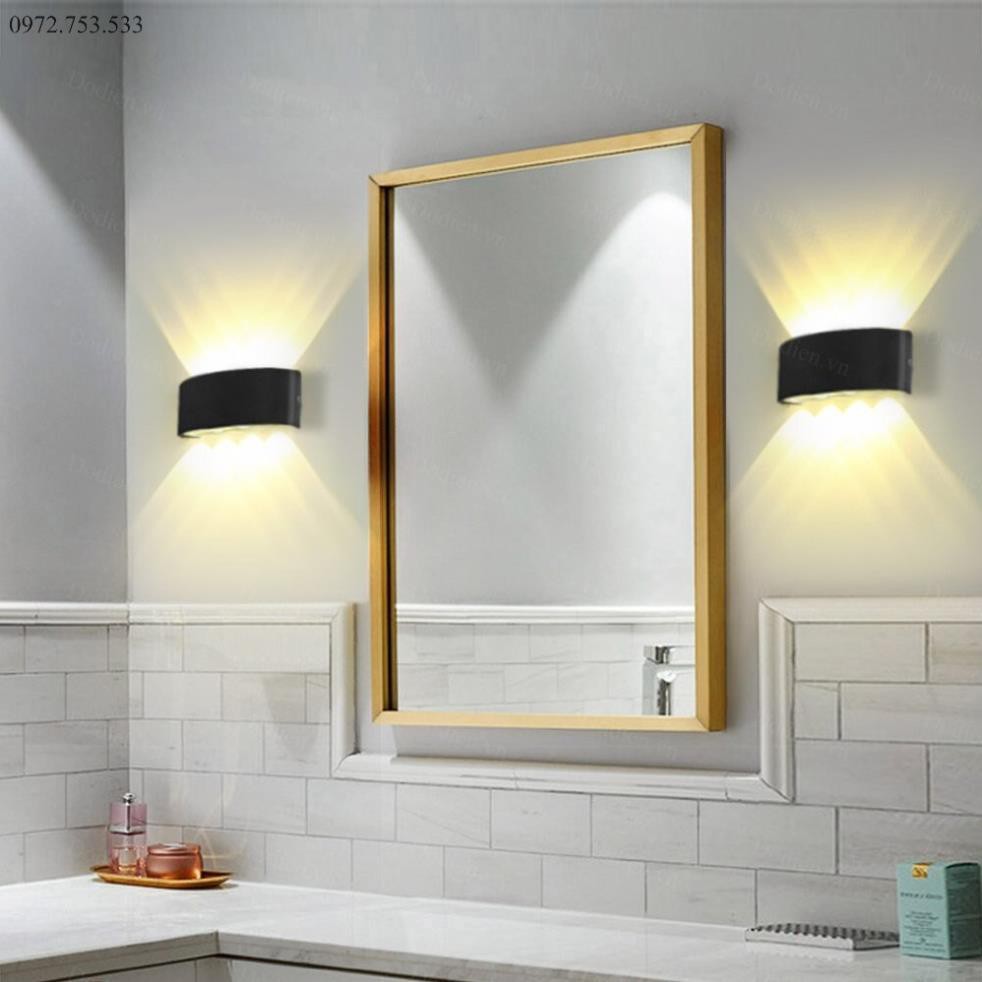 Đèn trang trí hắt tường 2 đầu - 8w chống nước TN189 (Đen/Trắng) - Bảo hành 18 tháng - Energy Green Lighting