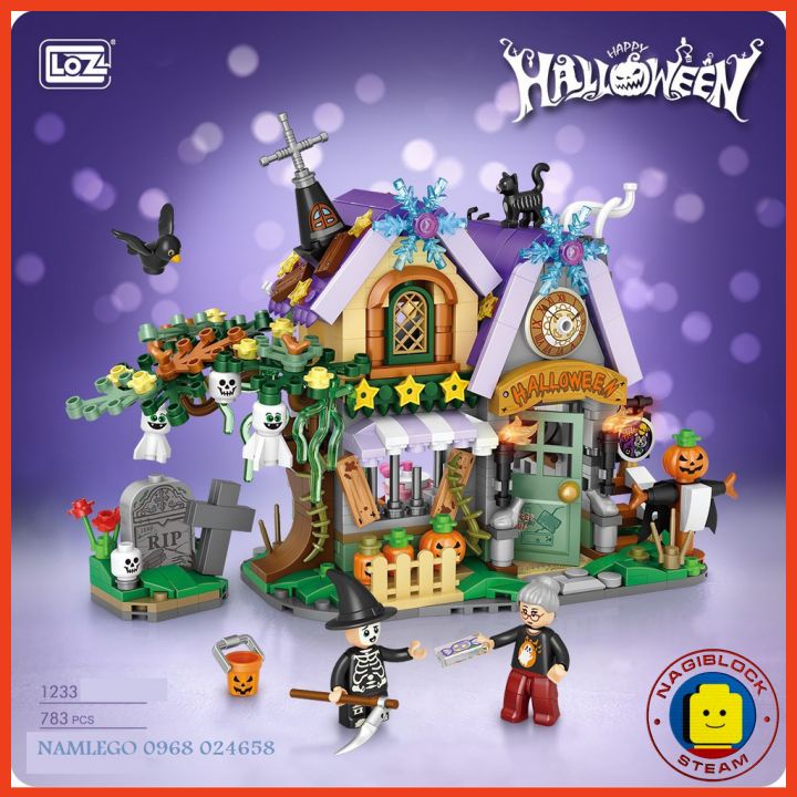 Bộ đồ chơi lắp ráp mô hình nhà Halloween LOZ 1233