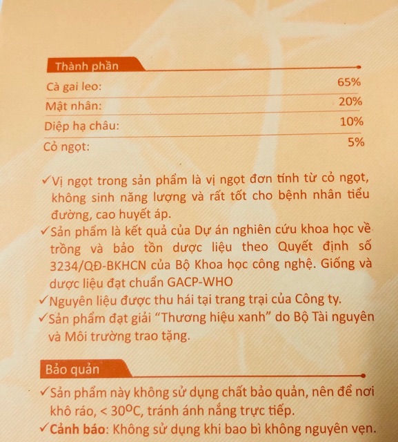 Trà cà gai leo mát gan, giải độc gan Thái Hưng, trà thảo dược thiên nhiên ( bịch 50 túi lọc )