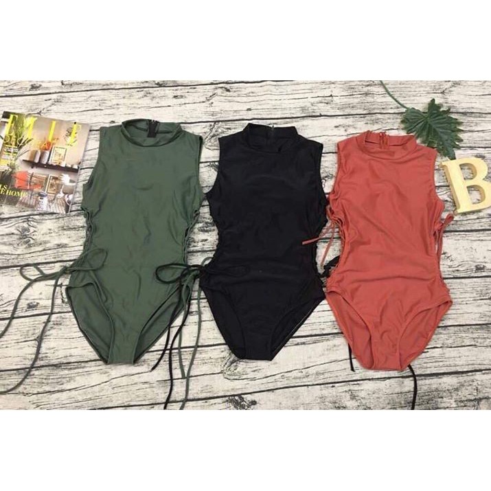Monokini cổ yếm đan eo