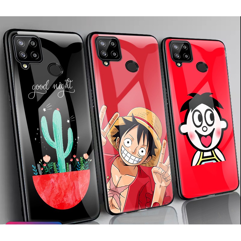 Ốp Realme C15 mặt kính gương bóng