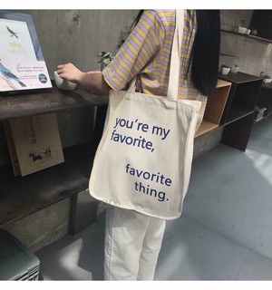 “Favorite” tote bag.