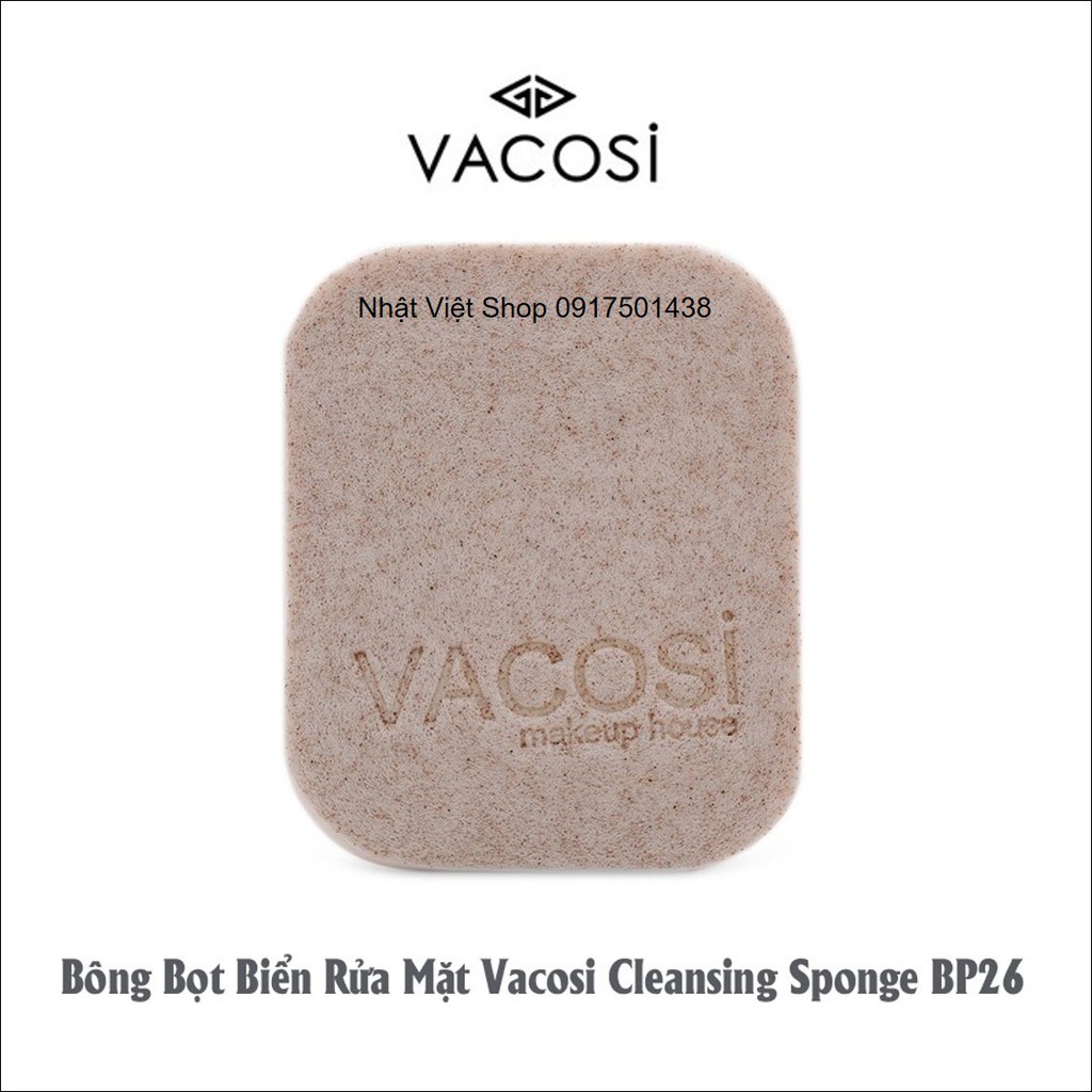 Vacosi - Bông bọt biển rửa mặt Pink Cleansing Sponge BP26