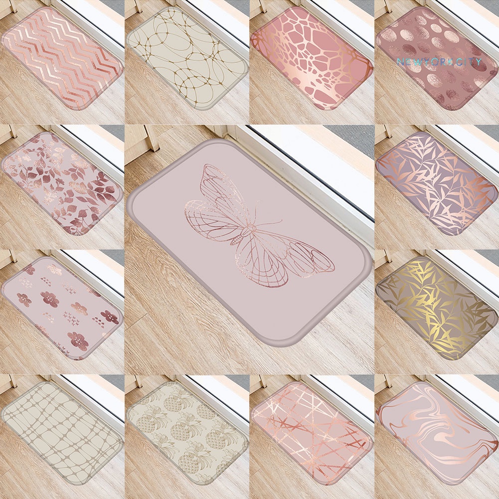 Thảm lót cửa chùi chân Chống Trượt Hình Bướm Dành Cho Gia Đình