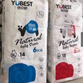 Bỉm Quần/Tã Dán YUBEST nội địa trung quốc (sz S/132.M/108.L/96.XL/84.XXL/72)