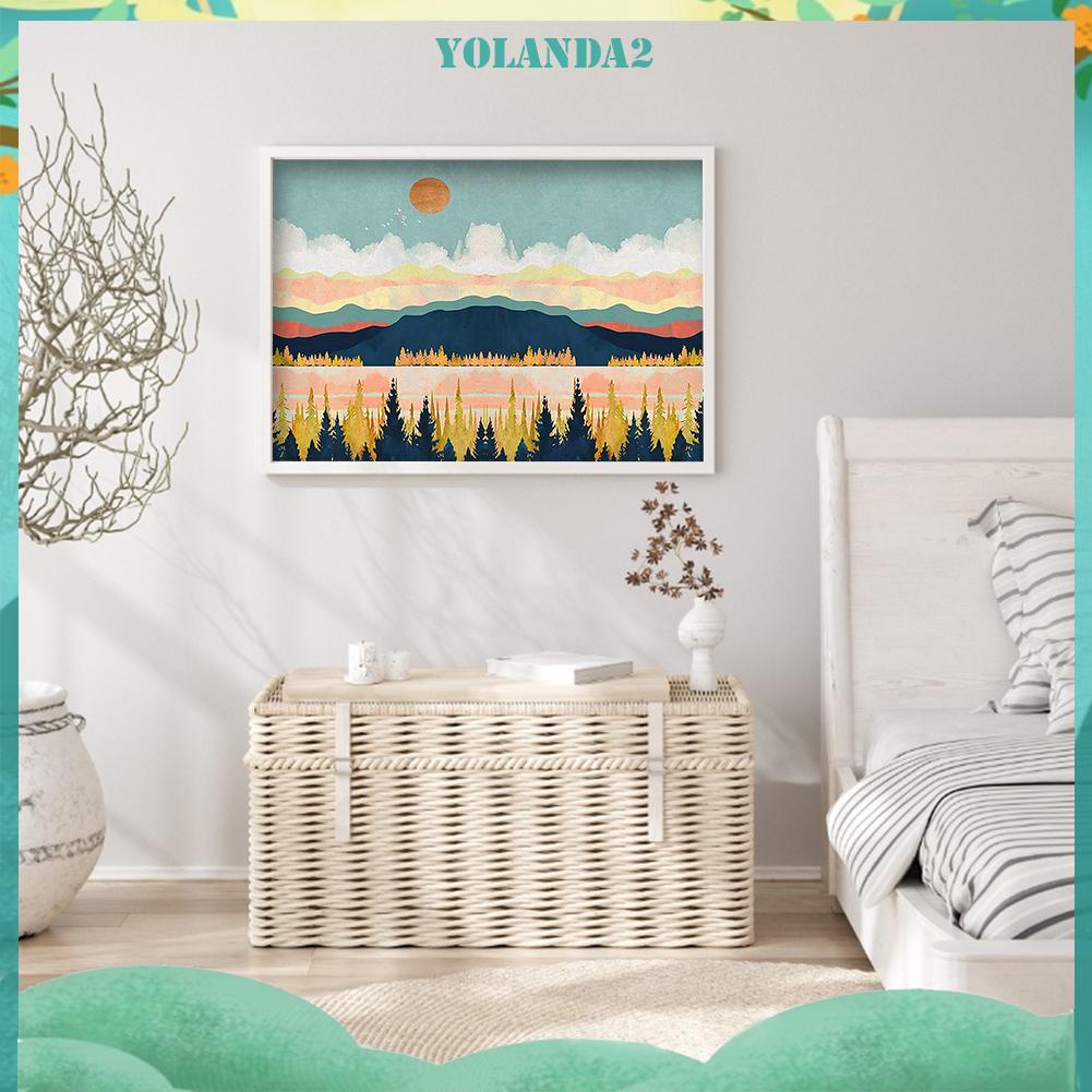 Toàn Bộ Tranh Thêu Chữ Thập Diy 11ct 40x50cm Hình Núi Hoàng Hôn