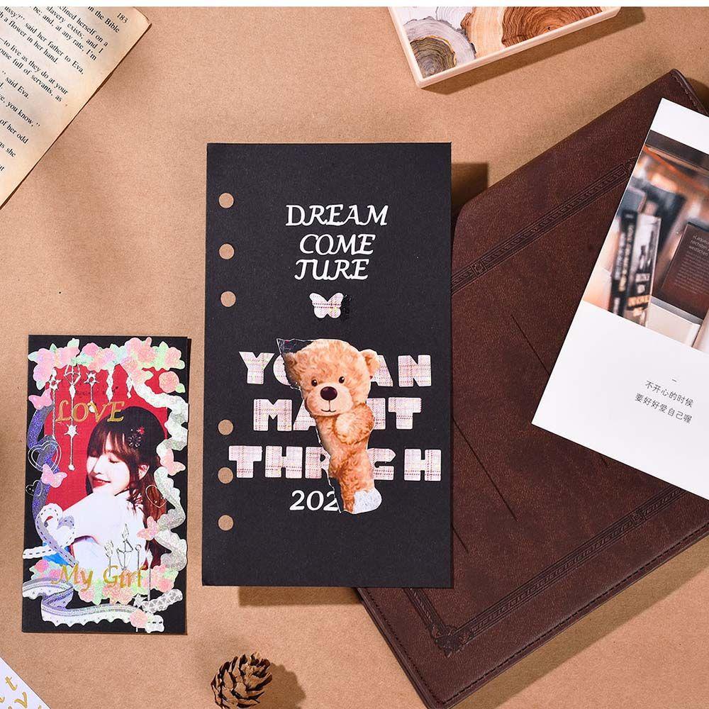 OCEANMAP Sticker Dán Trang Trí Album Ảnh Họa Tiết Chữ Cái Và Con Số Theo Phong Cách Retro Sáng Tạo