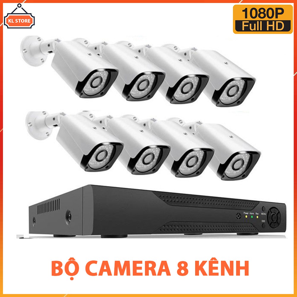 [Mã 11ELSALE hoàn 7% đơn 300K] Bộ Kit 8 Kênh Camera AHD 2.0Mp Full HD - Trọn Bộ Camera AHD 8 Kênh | BigBuy360 - bigbuy360.vn