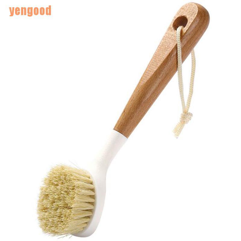 Bàn Chải Rửa Chén Cán Dài Bằng Gỗ Tiện Dụng