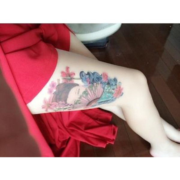 [ SIÊU GIẢM GIÁ TATTOO NAM ] Hình xăm dán tatoo Geisha - miếng dán hình xăm đẹp dành cho nam