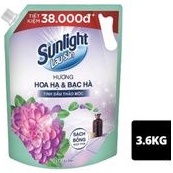 Nước lau sàn Sunlight 3,6kg / 3,4kg, loại túi có nắp vặn siêu tiết kiệm.