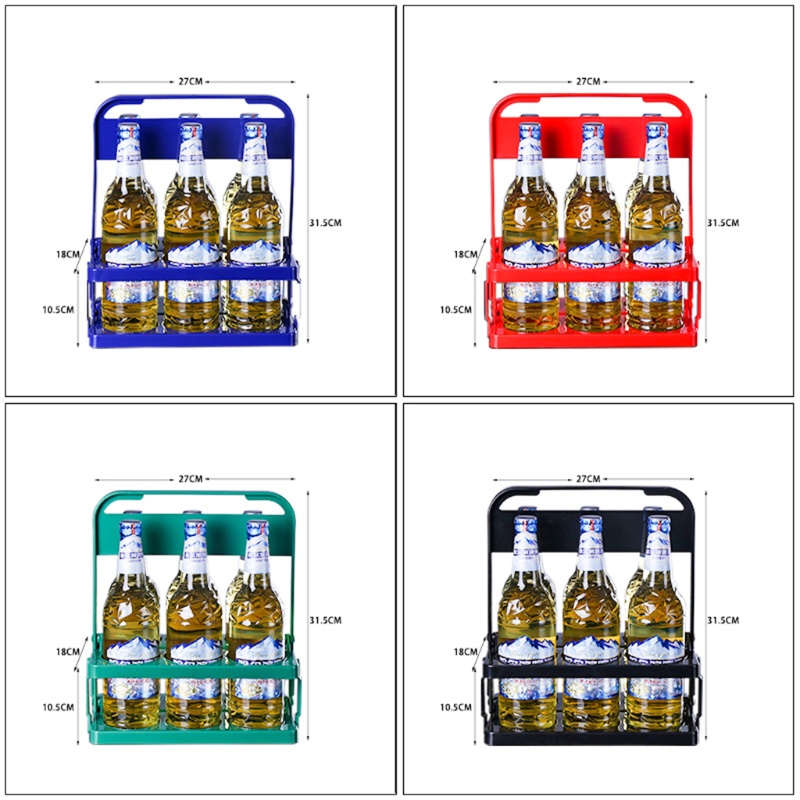 Aoto Set 6 Giá Đỡ Bình Bia / Rượu Có Thể Tái Sử Dụng Siêu Bền