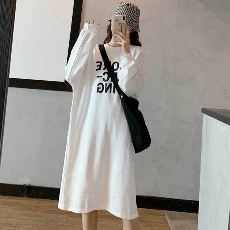 Đầm Ngủ Dài Qua Gối Tay Dài Dáng Rộng Phong Cách Hàn Quốc Thời Trang Thu Đông Mới Cho Nữ