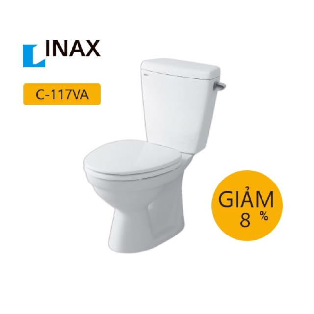 Bồn cầu, bệt xí INAX C-117VAN 2 khối nắp rơi êm