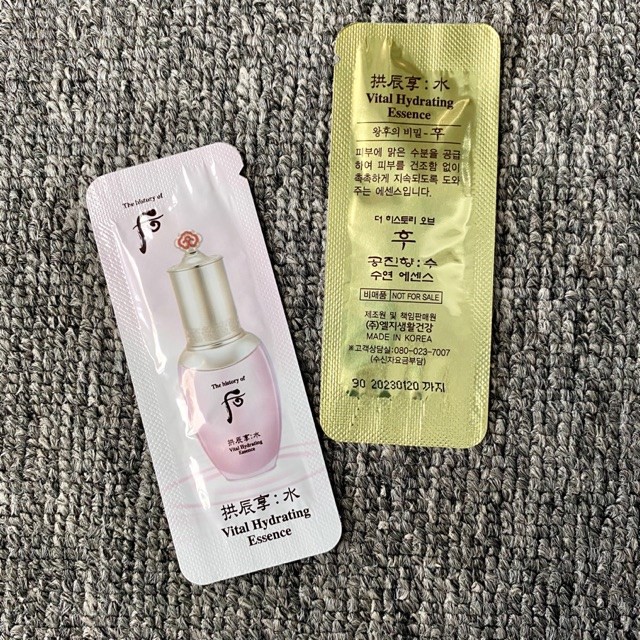 [AUTH] 10 gói Tinh chất Whoo Gongjinhyang Soo Super Hydrating Essence hồng dưỡng ẩm đậm đặc, duy trì ẩm cho da