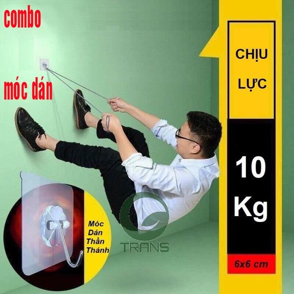 Móc Dán Treo Tường Siêu Dính Chịu Lực Lên Đến 10kg