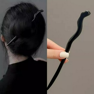 Trâm Cài Tóc cổ phong thân gỗ mun đen 18cm