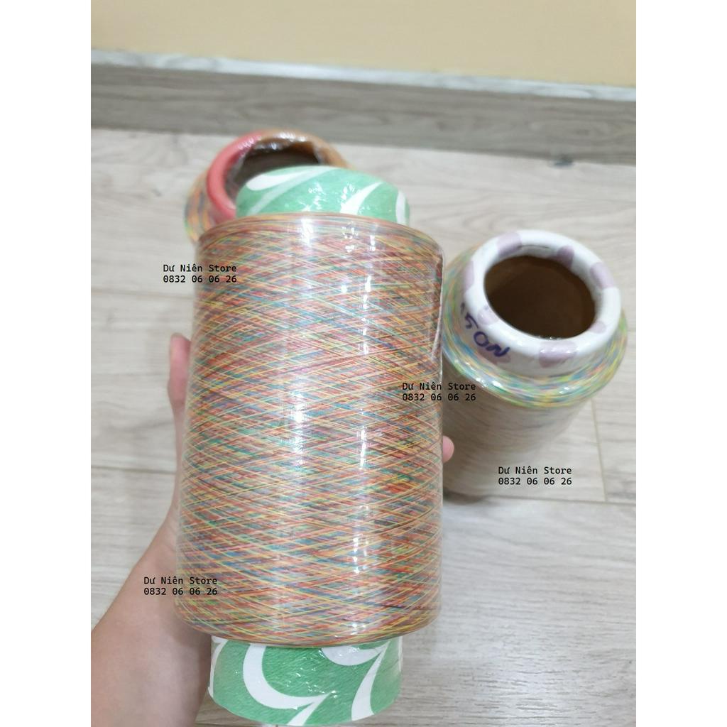 Chỉ Tơ Vắt Sổ 150D/ Cuốn Biên, Se Bèo 300D Ngũ Sắc Hiệu Phú Nhuận Tam Mã Ống 1/2 Kg Đã Trừ L,ỗi.