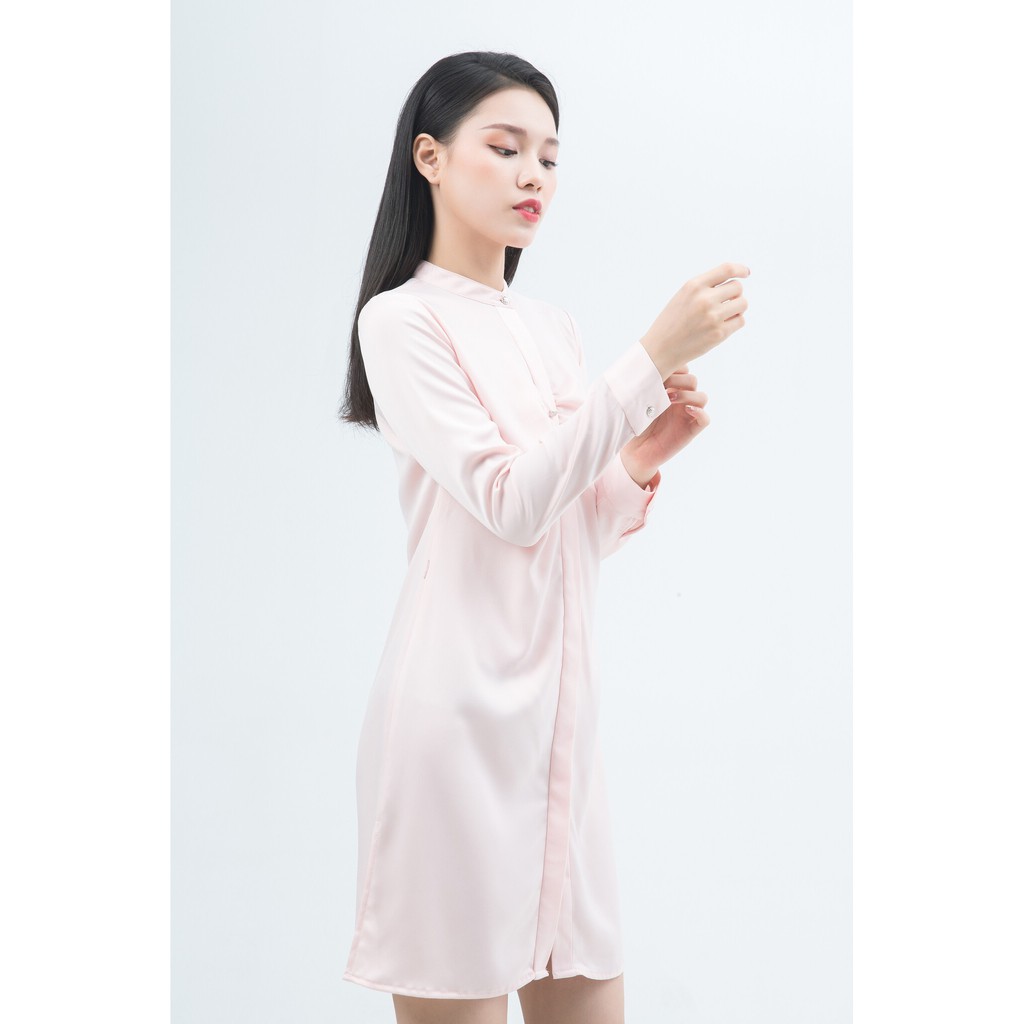 Đầm 1 lớp cổ tàu trụ kèm đai IVY moda MS 47B7682