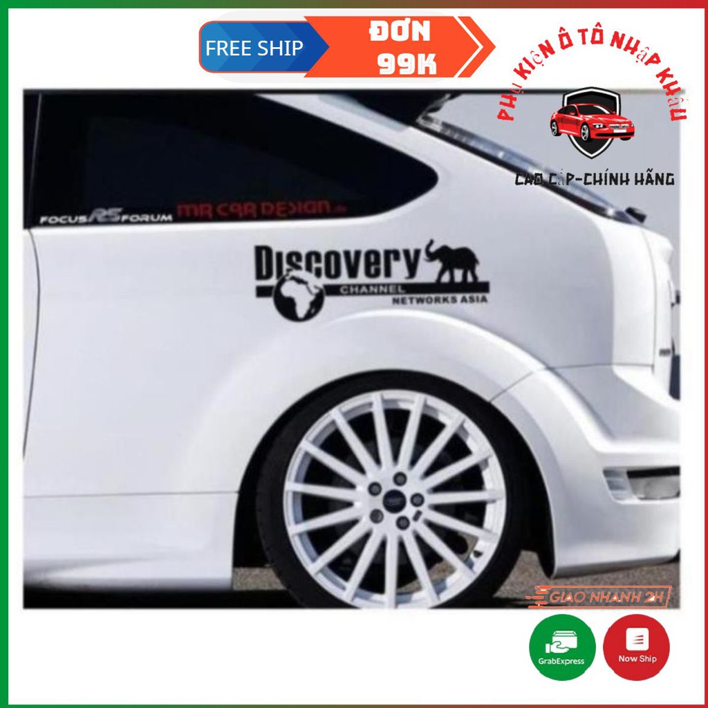 Tem Dán Decal Phản Quang DISCOVERY CHANNEL Phong Cách Kèm Dụng Cụ Dán Tiện Lợi