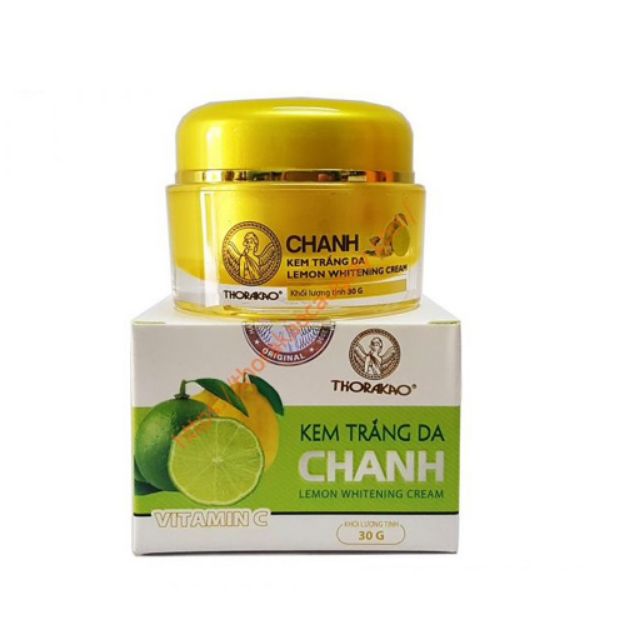 Kem Dưỡng Trắng Da Chanh Vitamin C Thorakao 30g dưỡng trắng da tự nhiên kiềm bóng nhờn và không bắt nắng