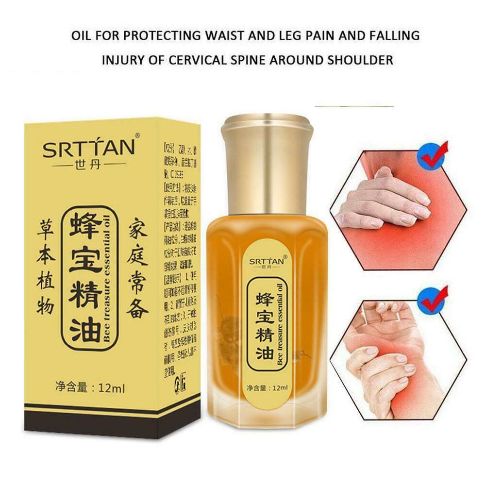 Chai tinh dầu mát xa châm cứu Moxibustion chiết xuất mật ong G5A8 V2L1 E7S9 S2L7