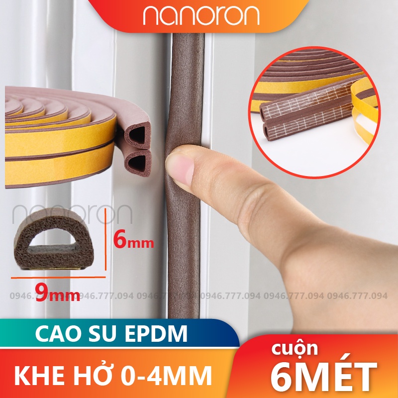 Ron chữ D E I dán khung cửa loại 🔷 Nẹp chắn khe hở NANORON cửa đi cửa ra vào chống va đập, chống ồn