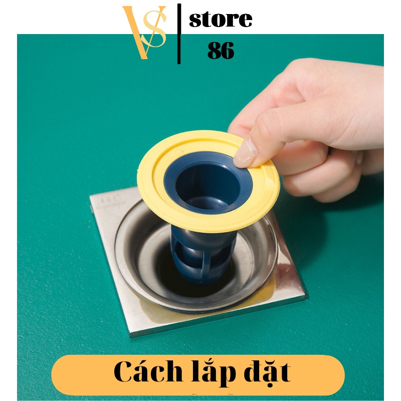 Bộ Nắp Ga Thoát Sàn Ngăn Mùi Hôi Cống Nhà Tắm, Nhà Vệ Sinh - Chống Côn Trùng - Dễ Lắp Đặt