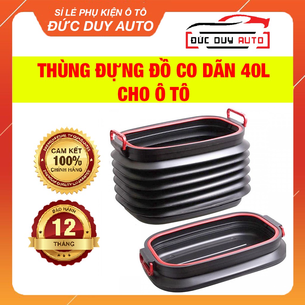 [FREESHIP❤] Thùng đựng đồ Ô Tô để cốp có thể gập gọn - dung tích 40L