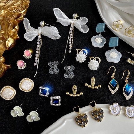 Bông Tai Mạ Bạc 925 Đính Ngọc Trai Thời Trang Hàn Quốc