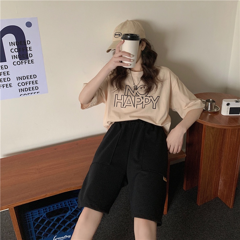 Quần Short Thể Thao Lưng Cao Phong Cách Hàn Quốc