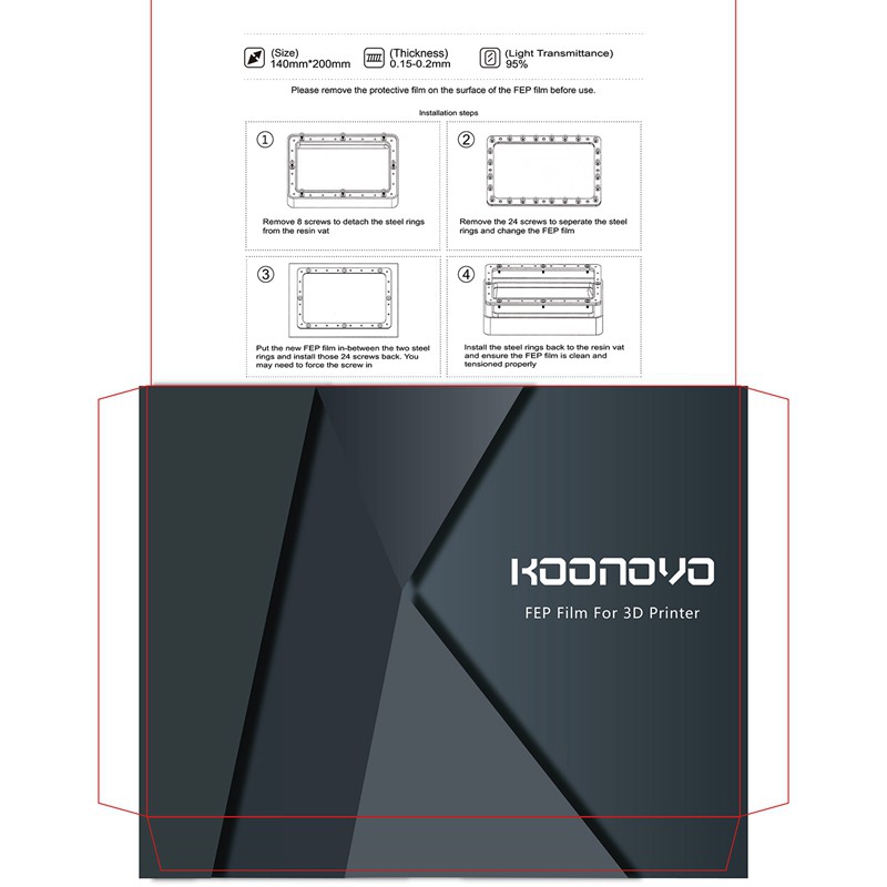 5 Linh Kiện Điện Tử Fep Film 140x200mm X 0.15mm Dlp Lcd Scl Cho Máy In 3d | BigBuy360 - bigbuy360.vn