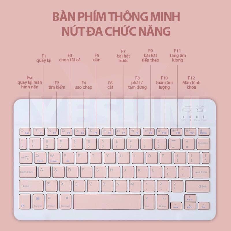 Bàn phím mini, bàn phím không dây kết nối bluetooth với điện thoại tivi và máy tính bảng