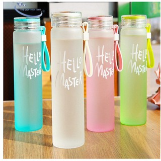 [ SHOP UY TÍN ] [ RẺ VÔ ĐỊCH ] Bình Thủy Tinh Dây Xách Hello Master 450ml (không lợi nhuận ) { FREE SHIP }