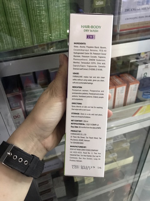 Tắm gội khô FARMACARE 250ml | BigBuy360 - bigbuy360.vn
