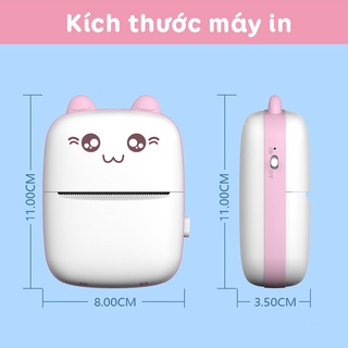 Máy in nhiệt Bluetooth mini cầm tay dễ thương
