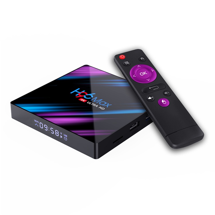Box tivi android Ram 4G Rom 32G kết nối wifi 5G hỗ trợ video 4k xem phim truyền hình miễn phí H96MAX android tv box