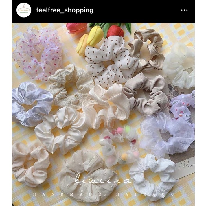 Scrunchies Dây cột tóc Hàn Quốc 2021 (Lựa random)