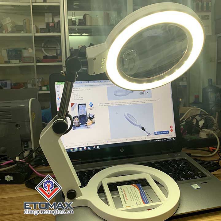📌📌📌 Kính lúp để bàn kèm thước đo cao cấp MG-3B138C 💥
