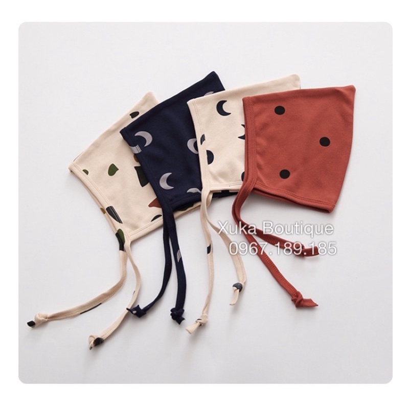 Mũ Sơ Sinh, Mũ Cotton Cho Bé 0-12 Tháng Style Hàn Quốc Thu Đông Hoạ Tiết Dễ Thương Cực Đẹp [Ảnh Thật]