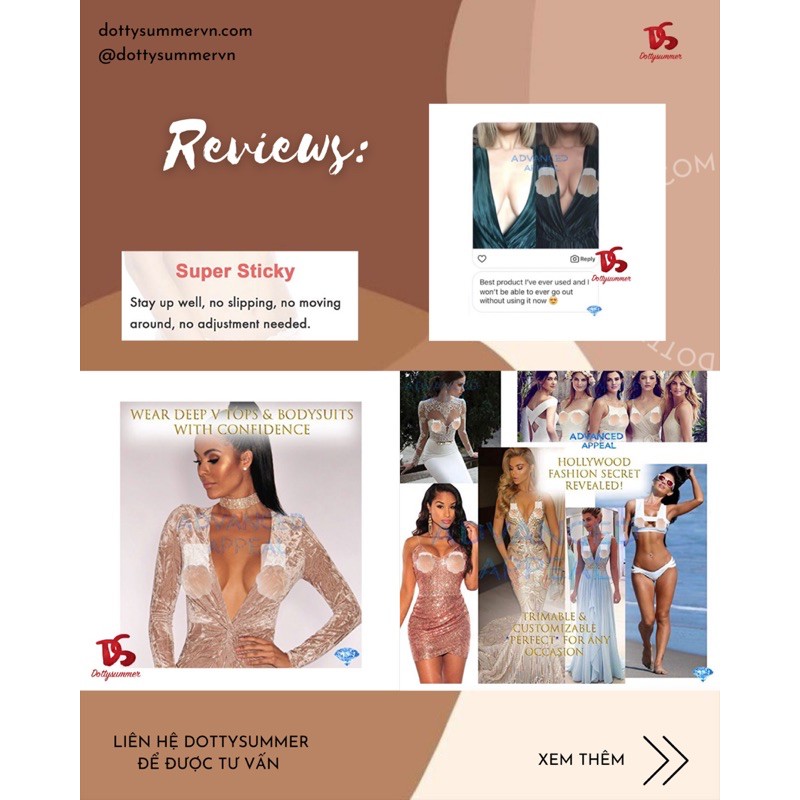 Miếng Dán Che Nhũ & Định Hình Kéo Nâng Ngực Đứng Đẹp Tự Nhiên Tái Sử Dụng