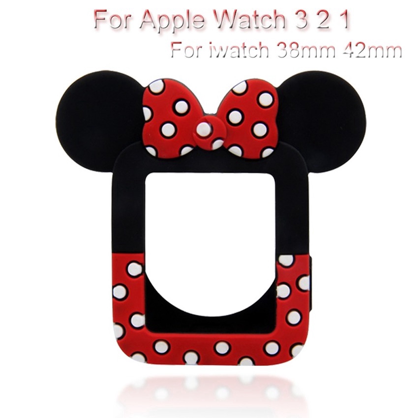 Vỏ đồng hồ mềm họa tiết Minnie cho Apple Series 5 4 3 2 1 Iwatch 38mm 42mm 40mm 44mm