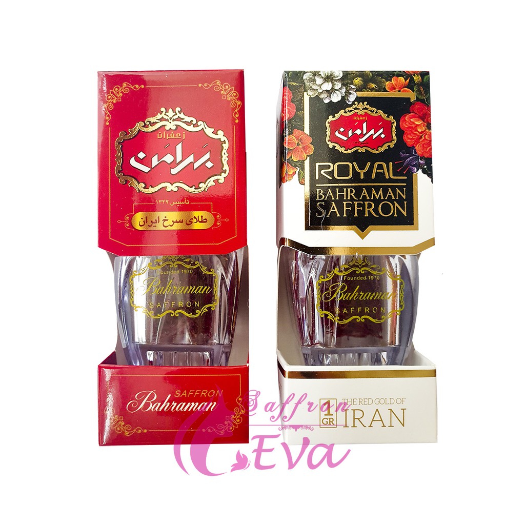 1gr Saffron Loại 1 Royal Iran Negin thương hiệu Bahraman hộp dài trắng / Nhụy Hoa Nghệ TâyHoàng Gia Bahraman