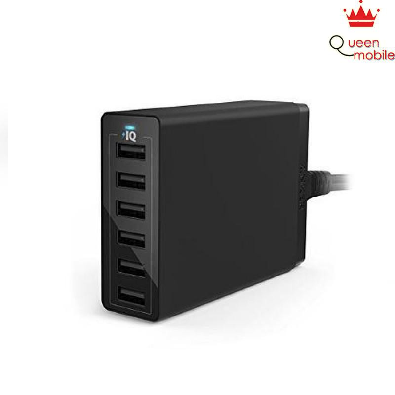 Bộ sạc 6 cổng Anker 60W 6-Port Family-Sized Desktop USB Charger Black