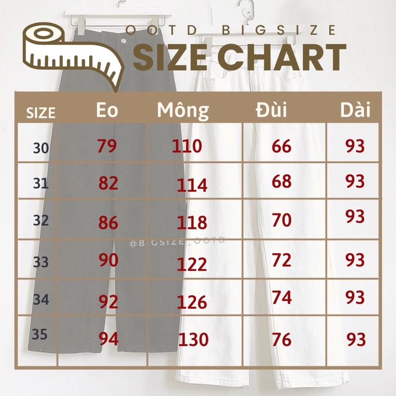 Quần ống suông bigsize nữ kaki trắng đen