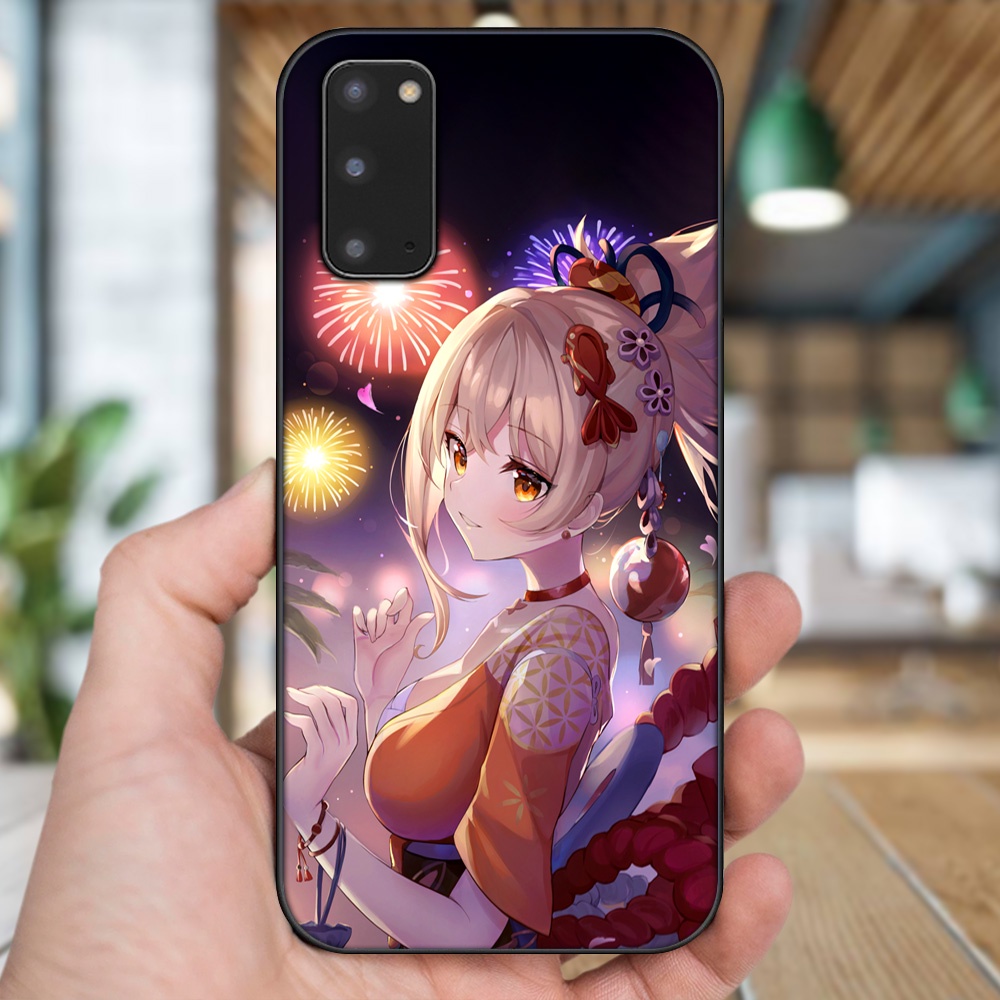 Ốp lưng Samsung S20 viền đen in hình Yoimiya Genshin Impact